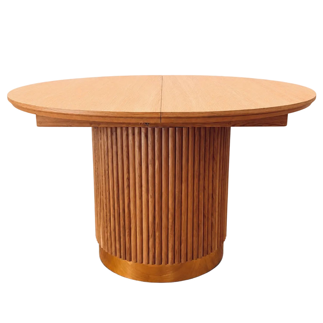 Table à manger extensible en chêne plaqué Chiara 120 cm 