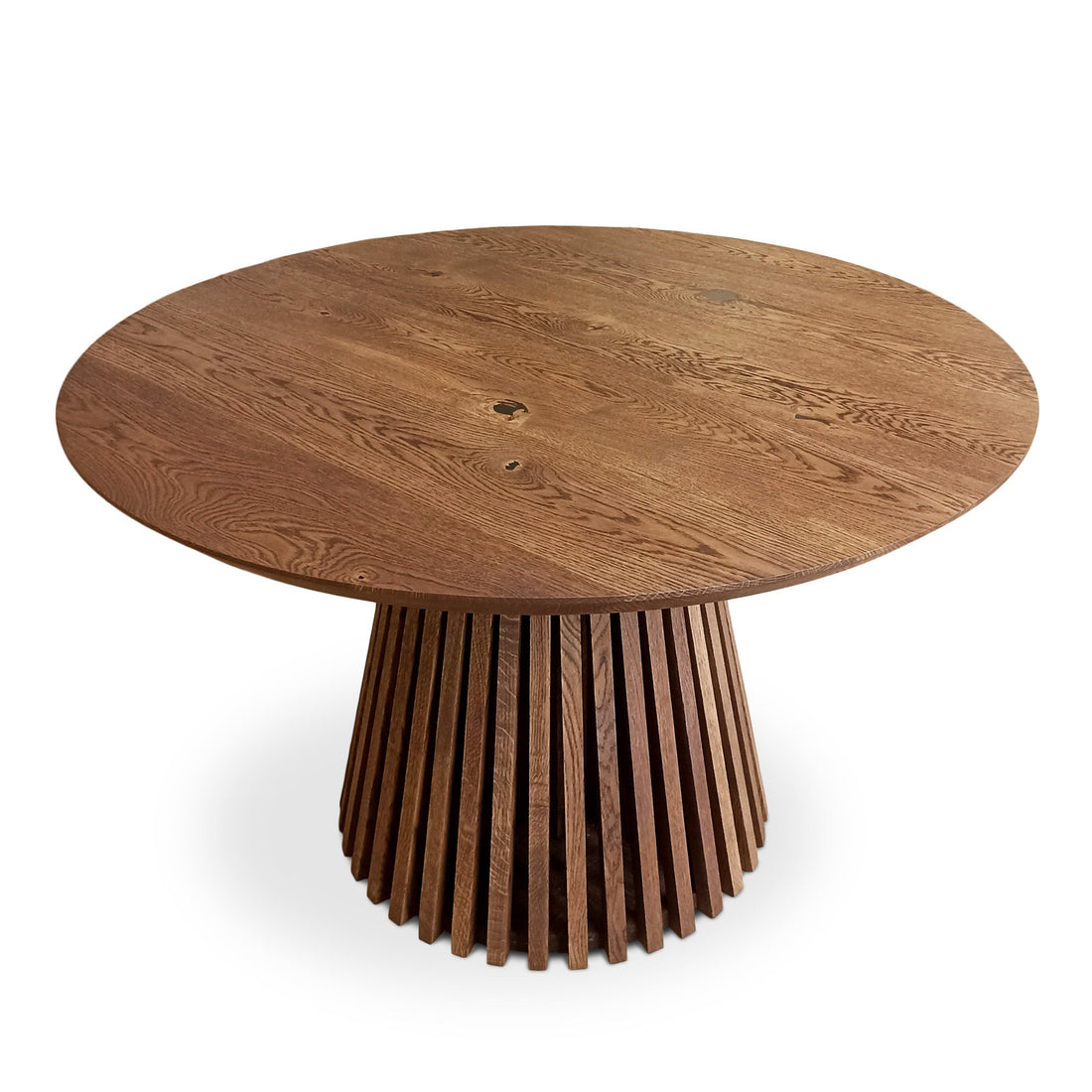 Table à manger ronde extensible Vivien en chêne chocolaté | S10Home