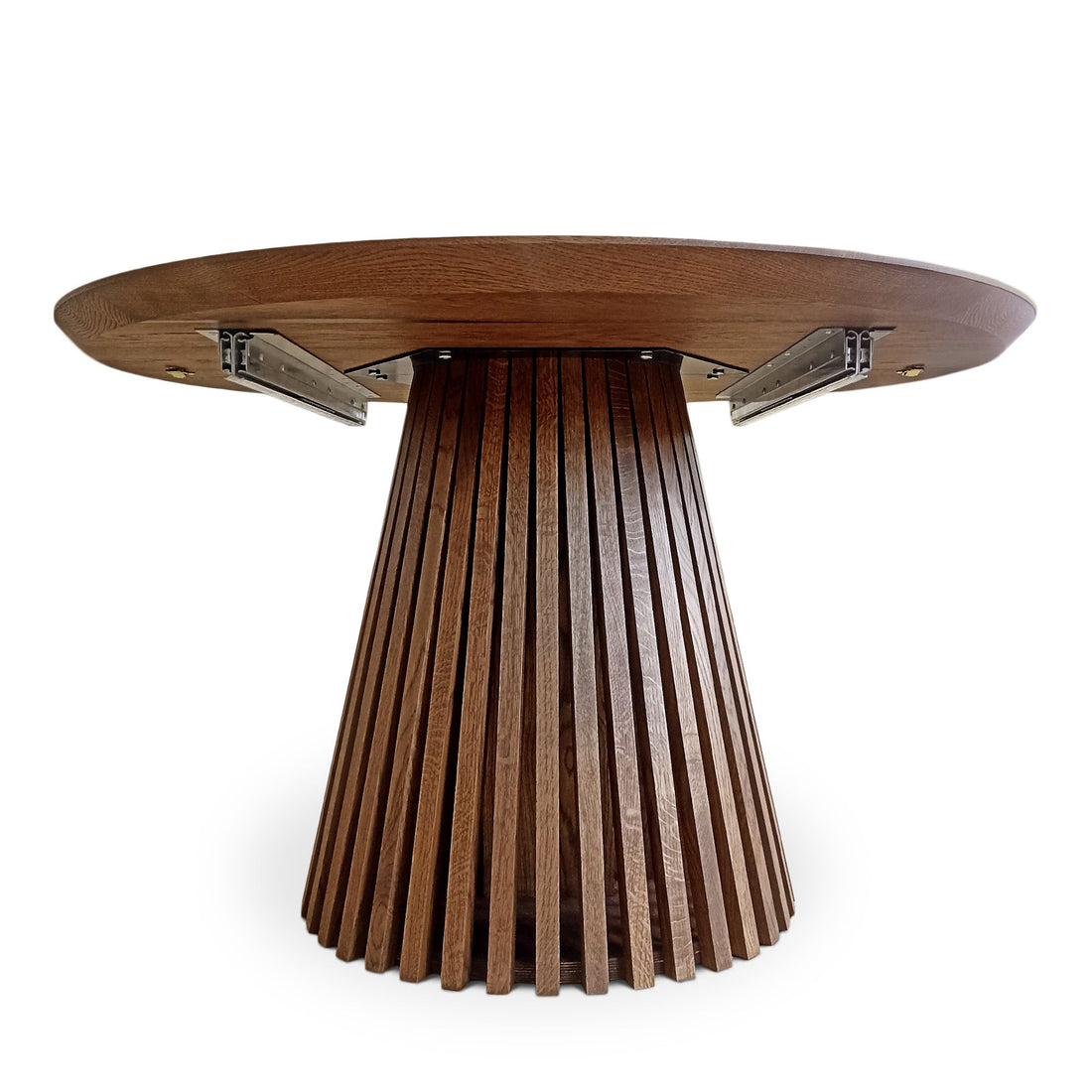 Table à manger ronde extensible Vivien en chêne chocolaté | S10Home