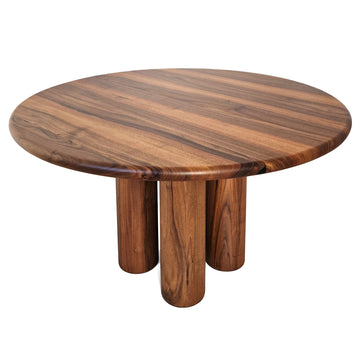 Ella Extendable Round Walnut Dining Table