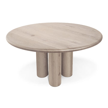 Table à manger en chêne rond ella