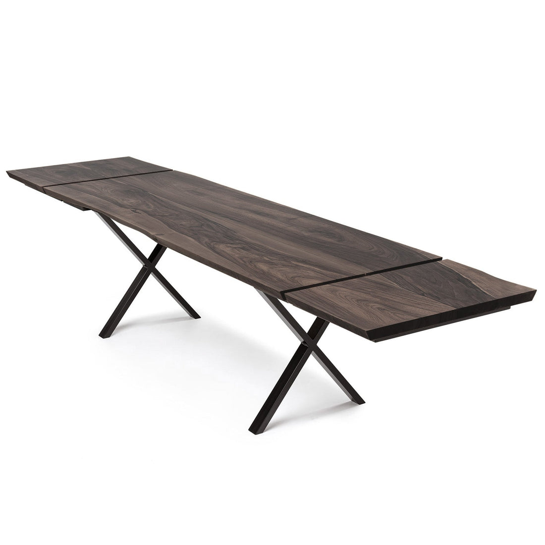 Table à manger extensible Eva en noyer charbon |Bois massif |S10Home