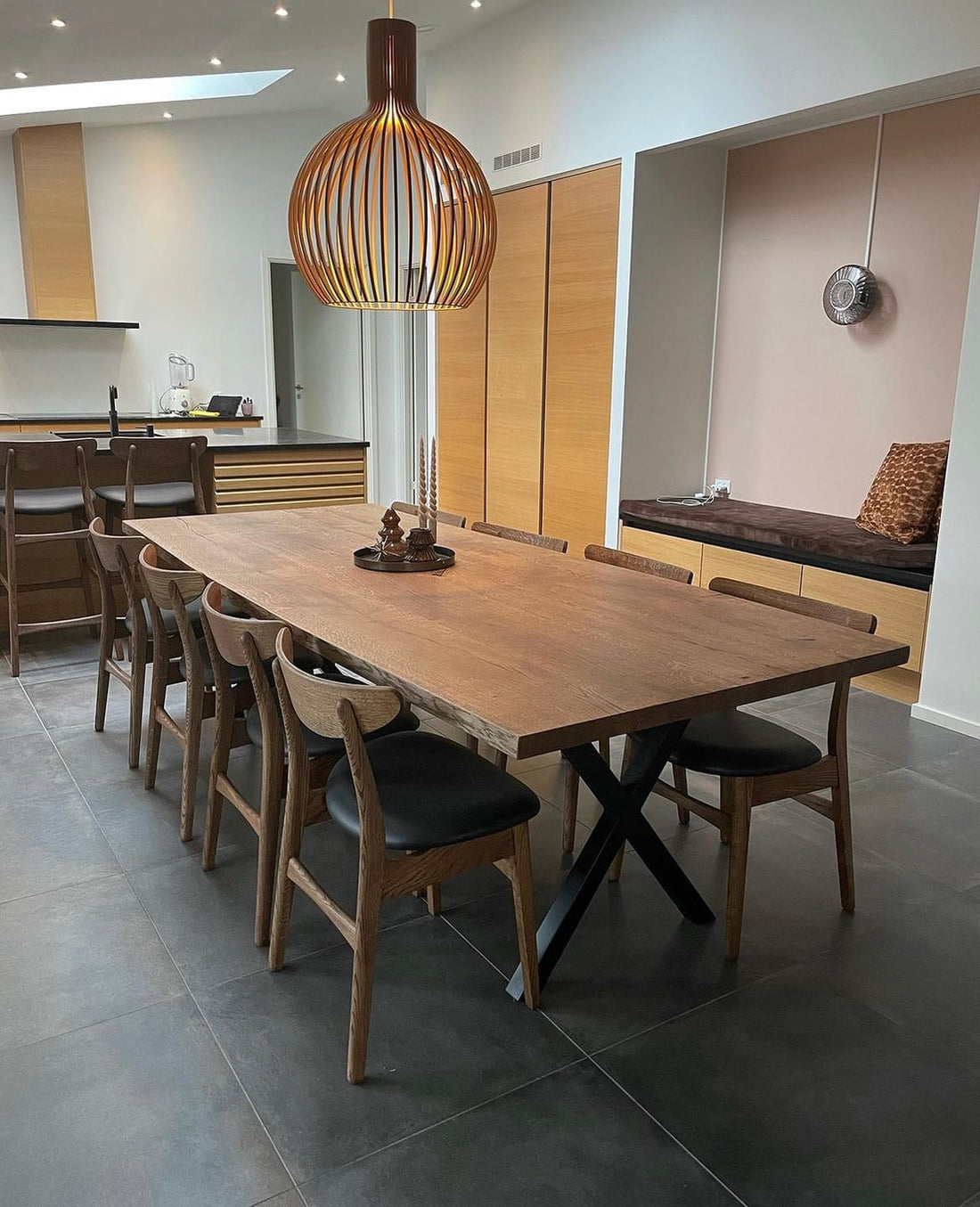 Table à manger extensible Eva en chêne chocolat par S10Home