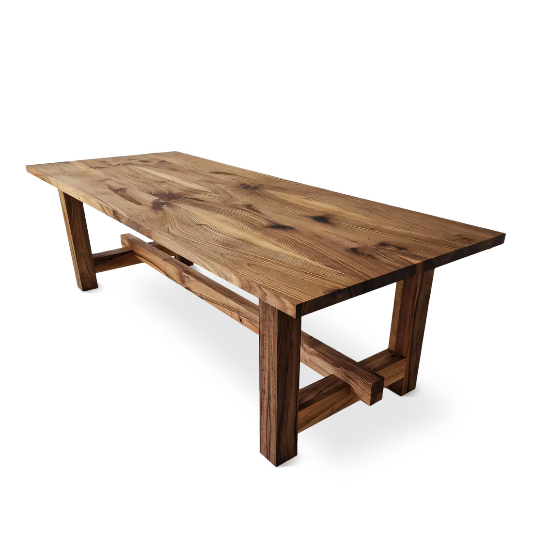 Table à manger en noyer rustique extensible S10Home