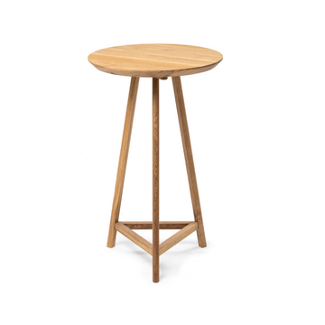 Eva Round Bistro Table in Solid Oak