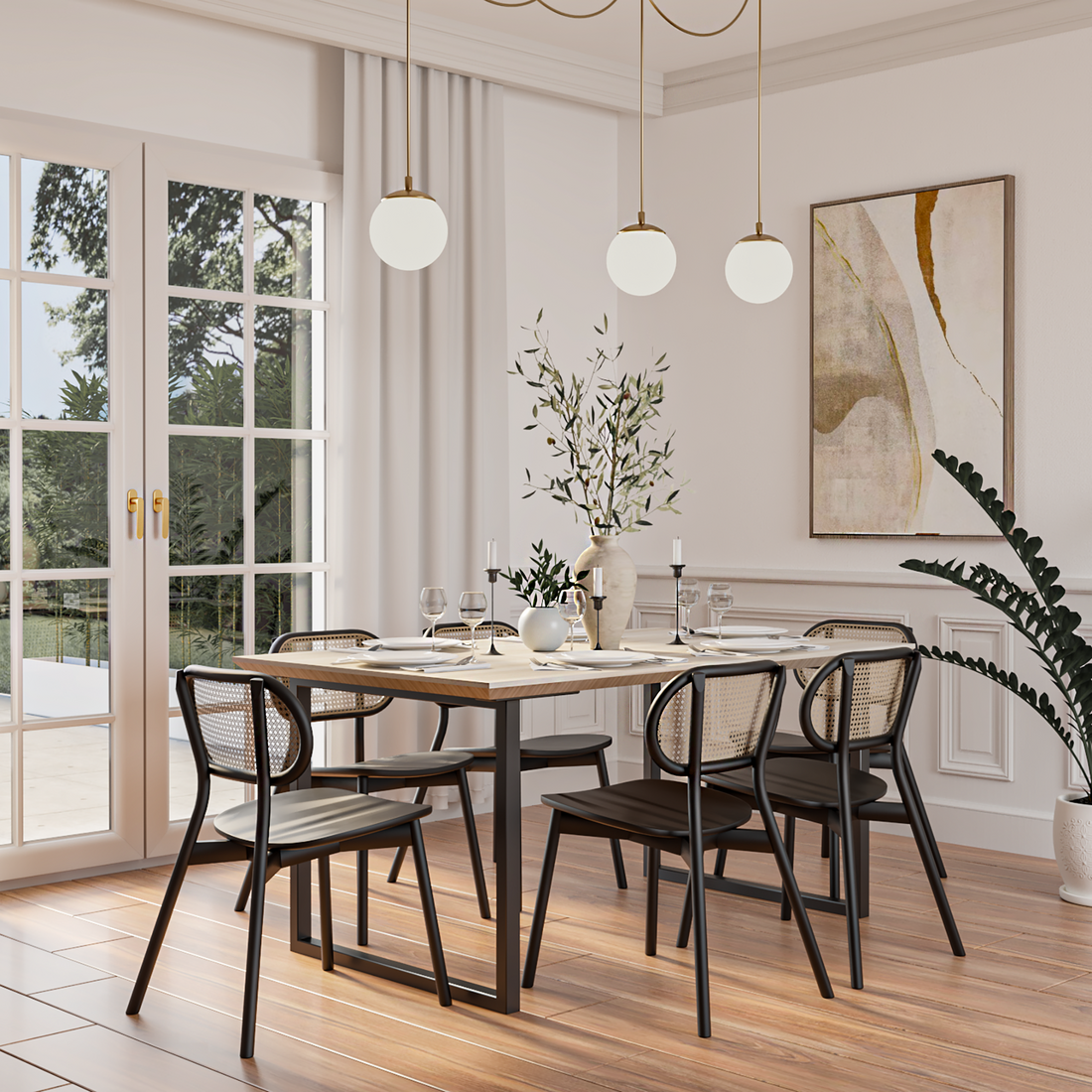 Table à manger extensible Eva en chêne coton | Bois massif | S10Home