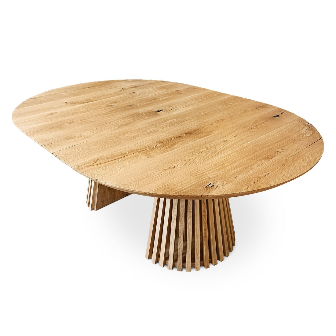 Table de salle à manger ronde extensible en chêne Vivien | S10Home 