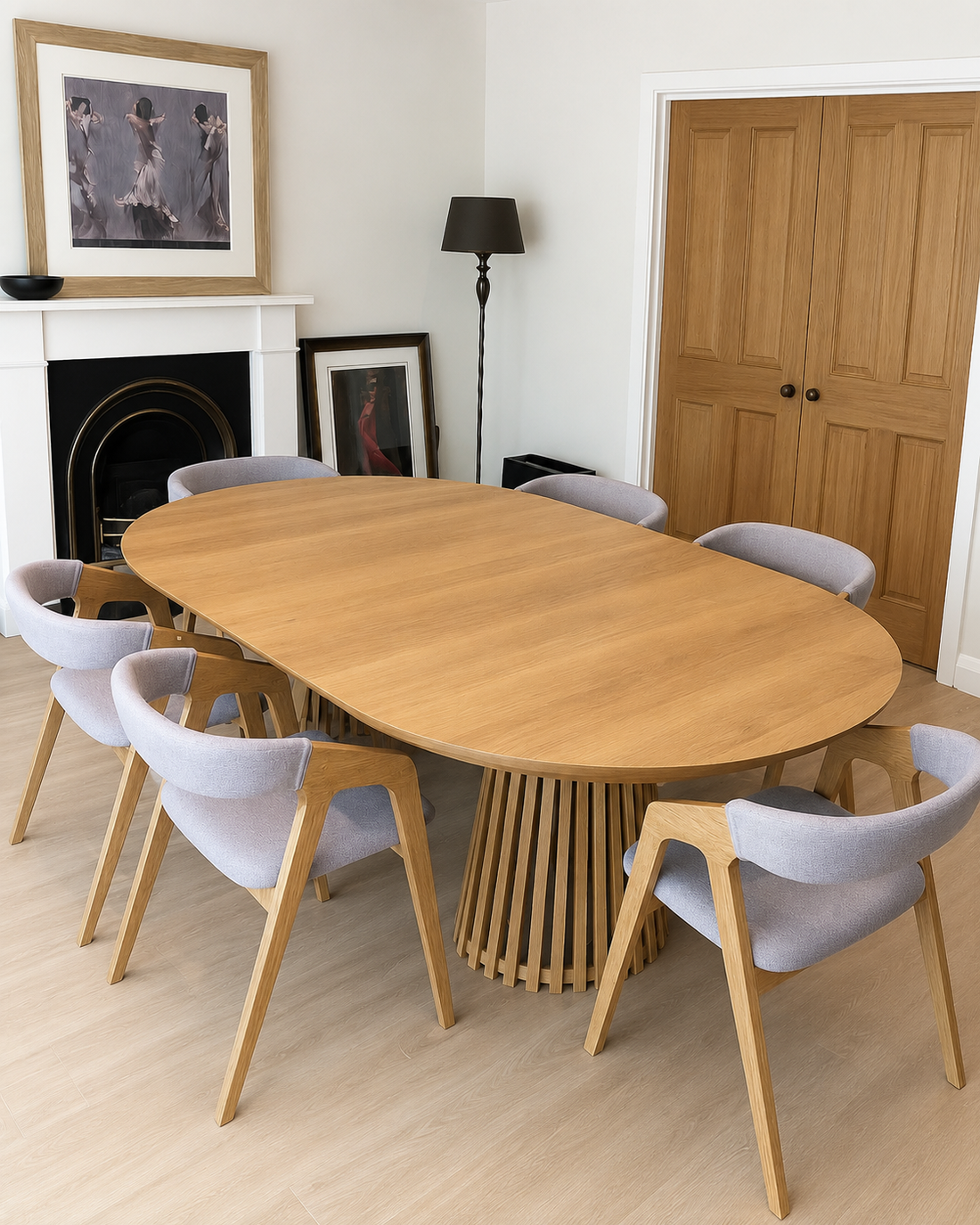 Table de salle à manger ronde extensible en chêne Vivien | S10Home 