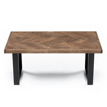 Table basse chevrons Astrid en chêne chocolat | S10Home