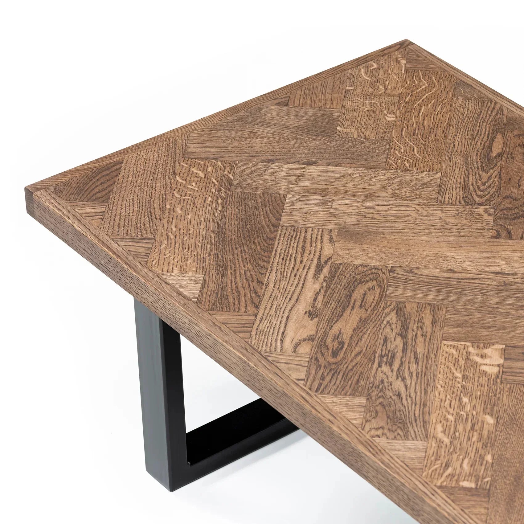 Table basse chevrons Astrid en chêne chocolat | S10Home