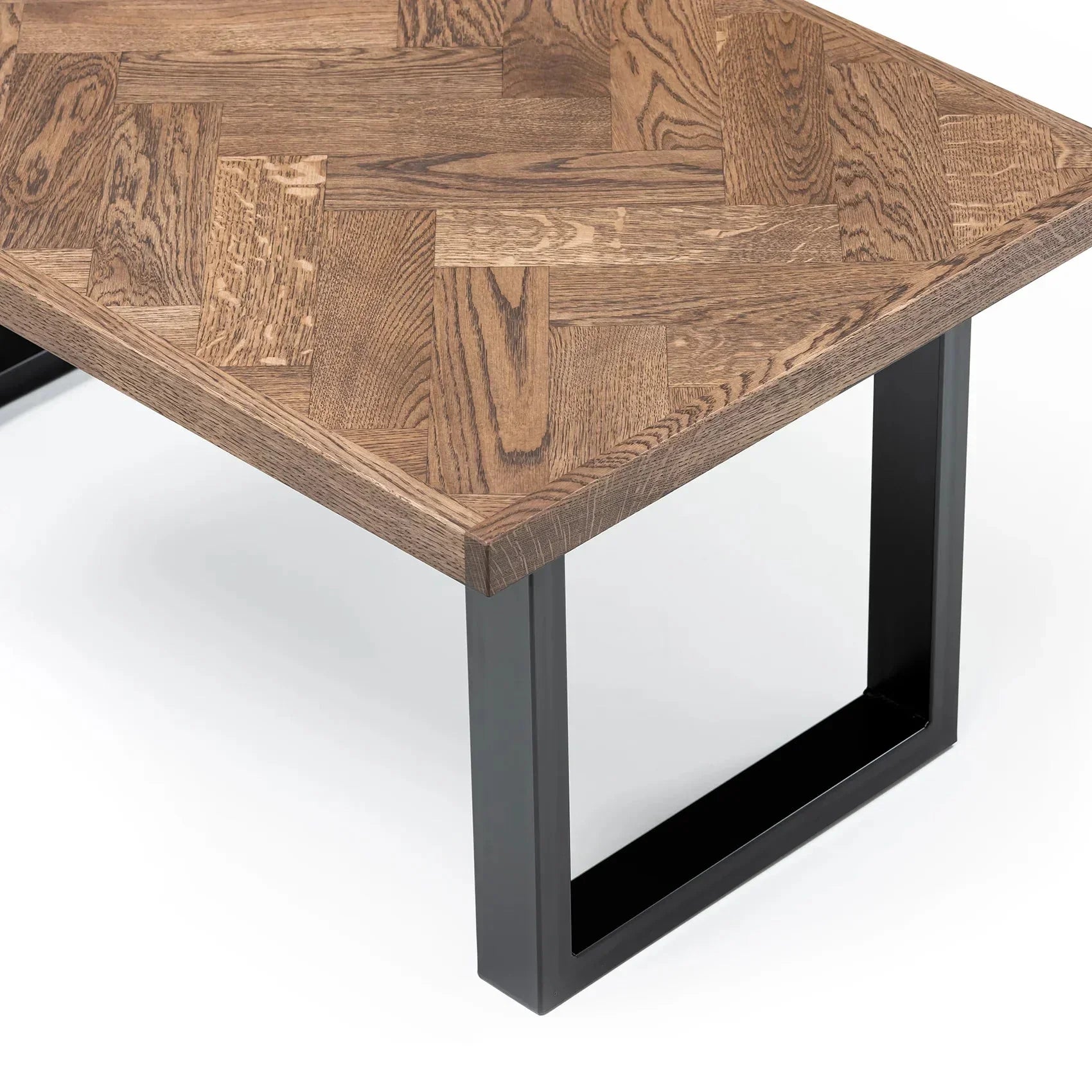 Table basse chevrons Astrid en chêne chocolat | S10Home