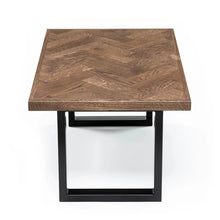 Table basse chevrons Astrid en chêne chocolat | S10Home