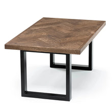 Table basse chevrons Astrid en chêne chocolat | S10Home