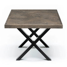 Table basse à chevrons Astrid en chêne charbon | S10 Home
