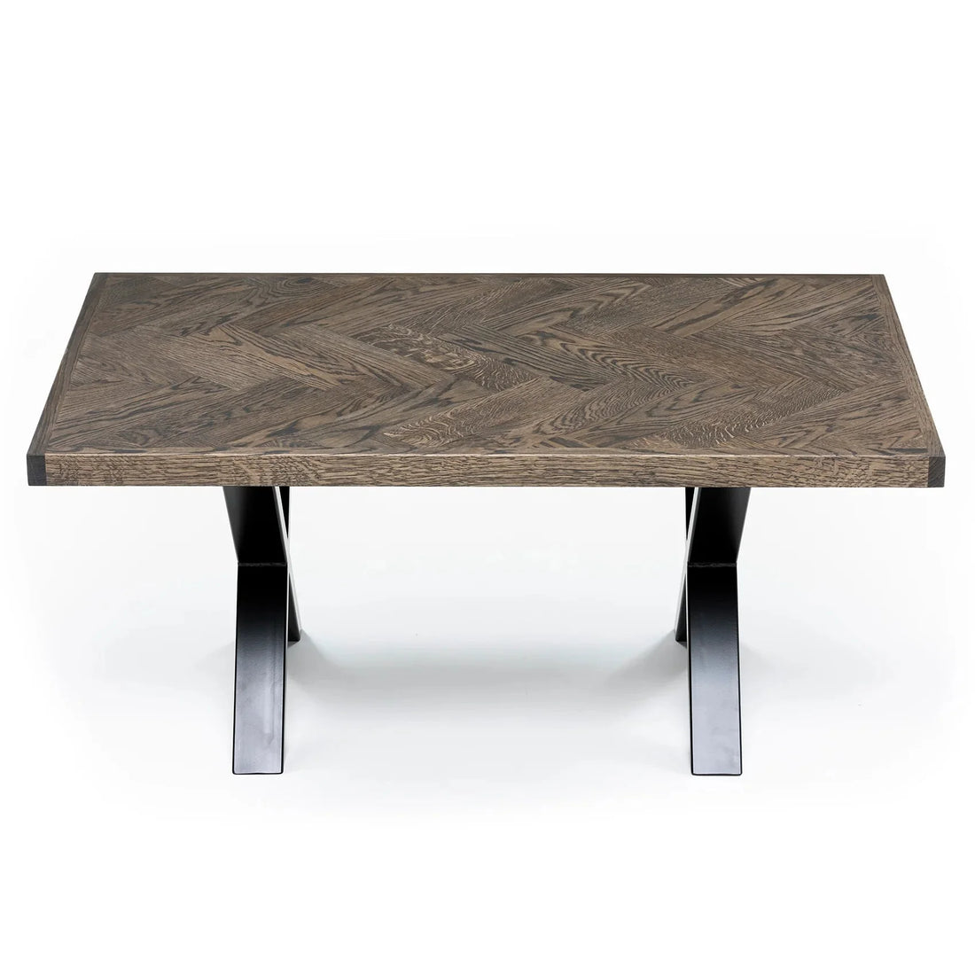 Table basse à chevrons Astrid en chêne charbon | S10 Home