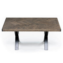 Table basse à chevrons Astrid en chêne charbon | S10 Home