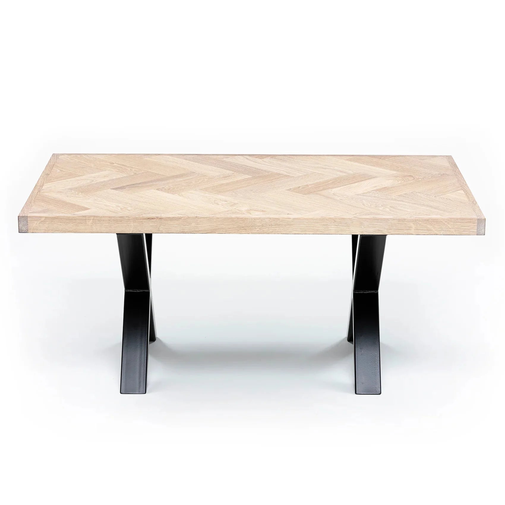 Table basse chevrons Astrid en chêne coton | Bois massif | S10Home