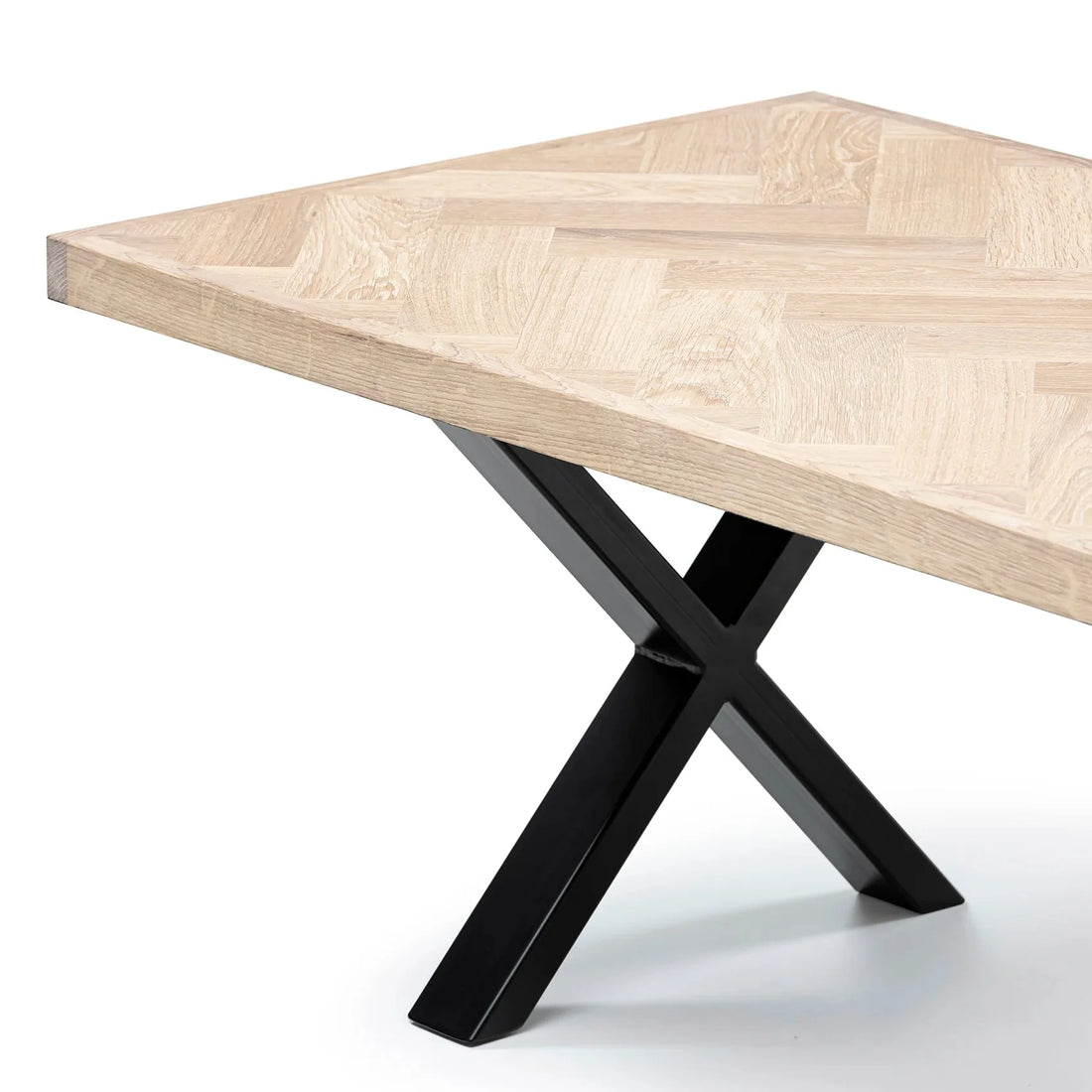 Table basse chevrons Astrid en chêne coton | Bois massif | S10Home