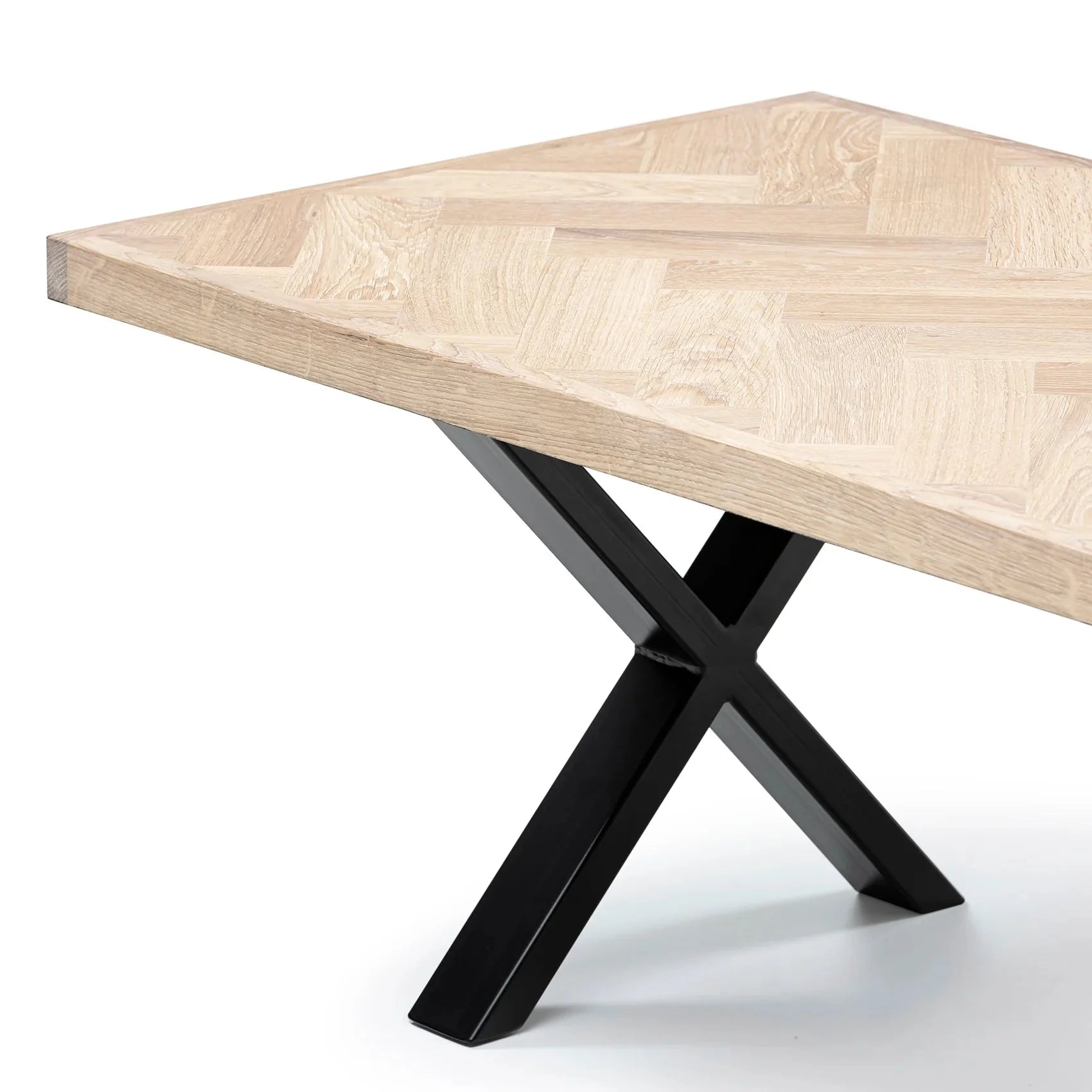 Table basse chevrons Astrid en chêne coton | Bois massif | S10Home