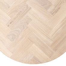 Astrid Round Herringbone Coffee Table in Cotton Oak | S10Home