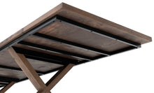 Table de salle à manger extensible à chevrons Astrid en chêne chocolat | S10Home