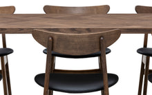 Table de salle à manger extensible à chevrons Astrid en chêne chocolat | S10Home