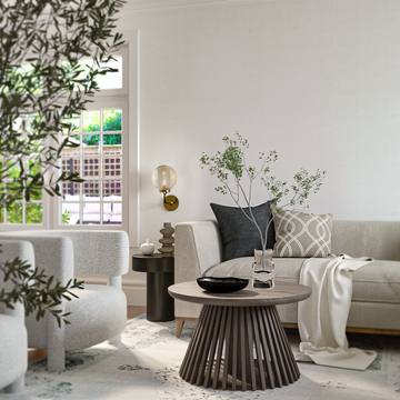 Table basse ronde en chêne Vivien | S10Home
