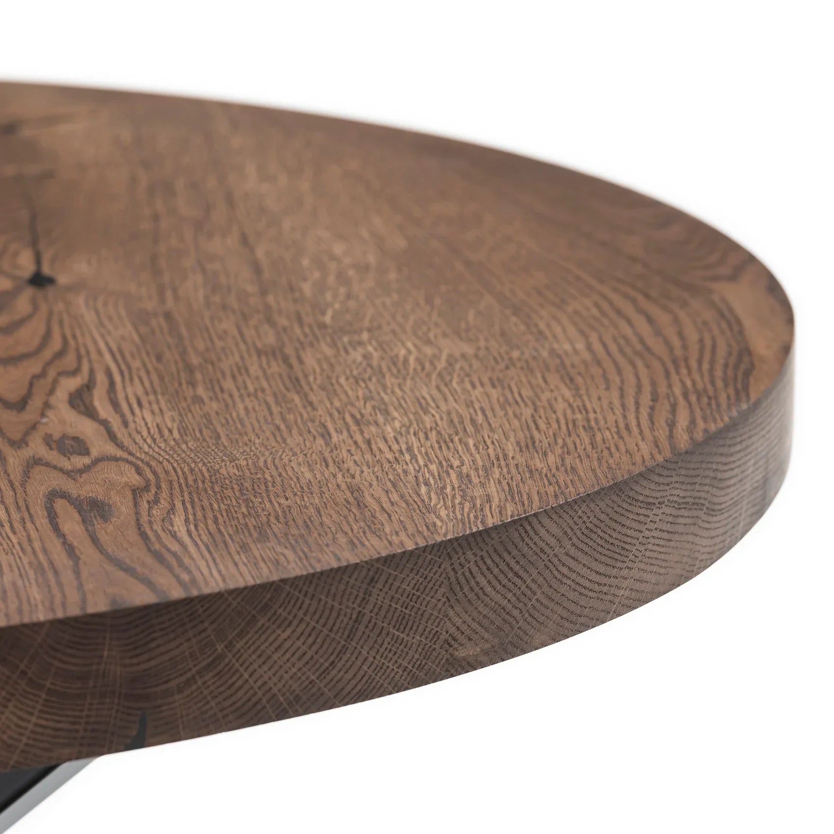 Table basse ronde Beatrice en chêne chocolat | S10Home