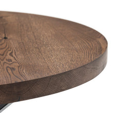 Table basse ronde Beatrice en chêne chocolat | S10Home