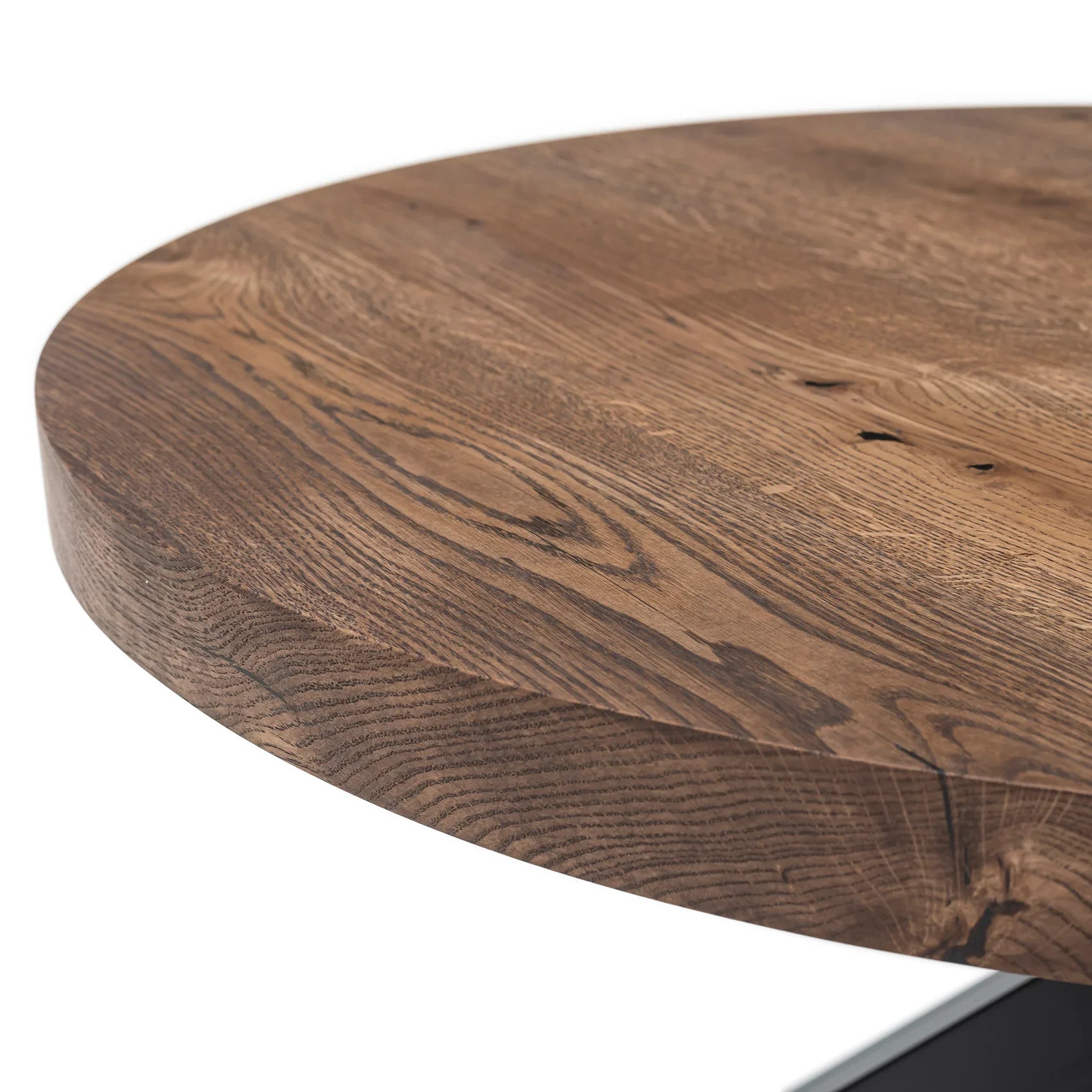 Table basse ronde Beatrice en chêne chocolat | S10Home